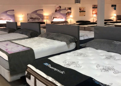 Interior of mattress store.